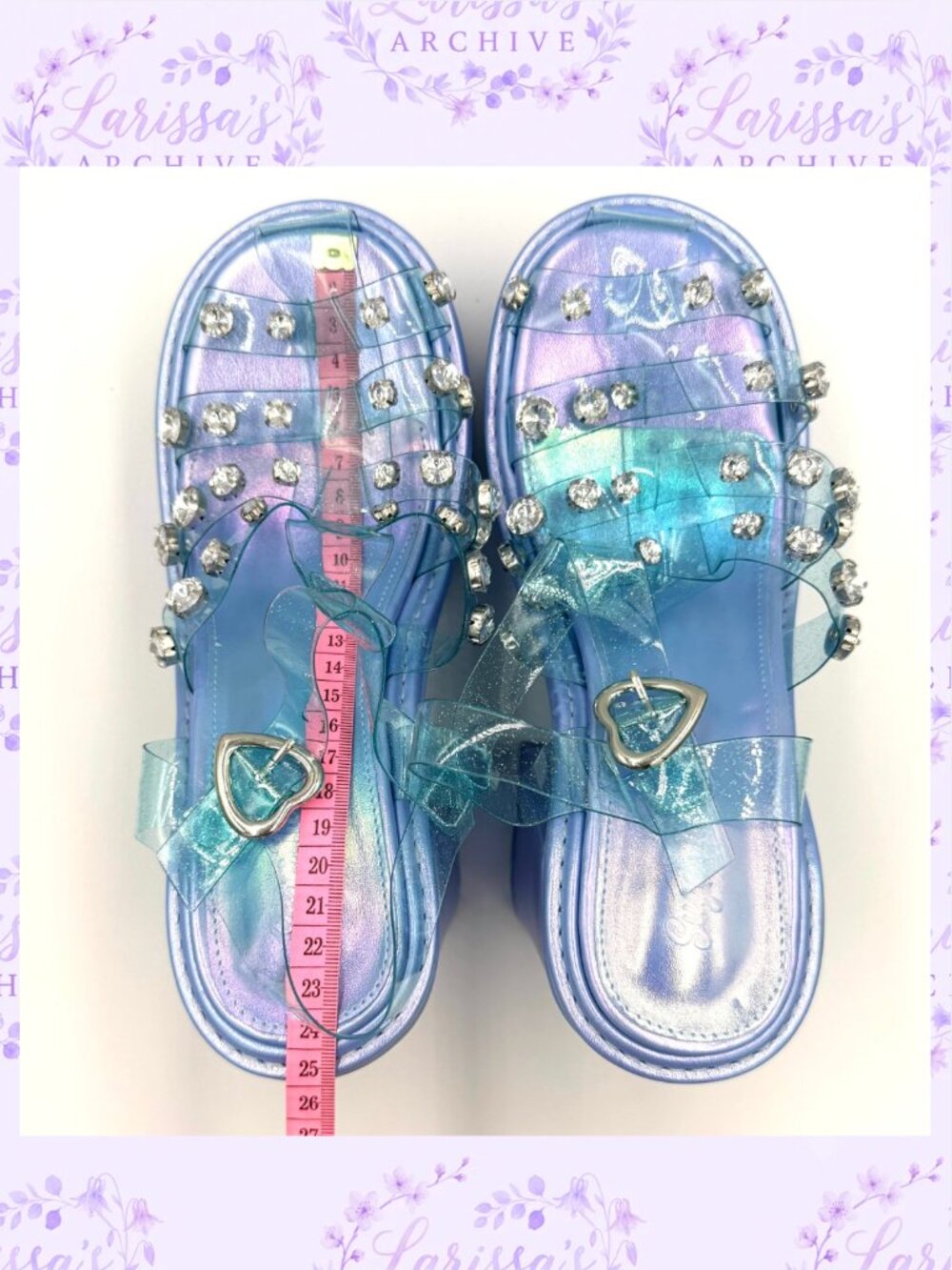 Sugar Thrillz by Dolls Kill | Self-Love Club Holographic Platform Heels | Size 7 - Picture 11 of 15